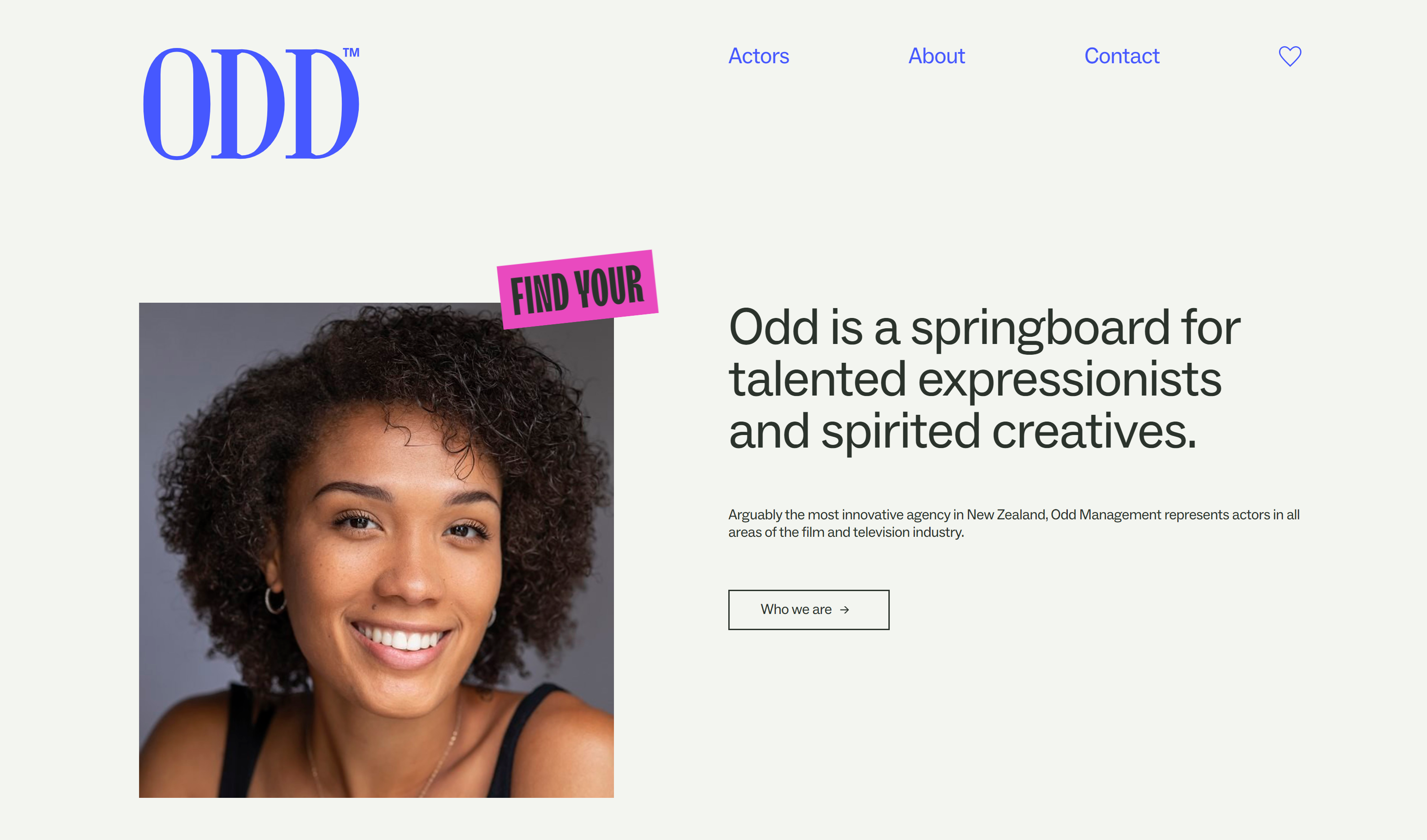 website homepage
